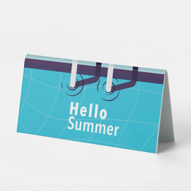 Farbiger Sommer Tischaufsteller (Vorderseite)