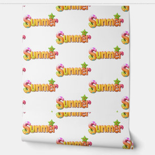 Farbiger Sommertext mit Star Tapete