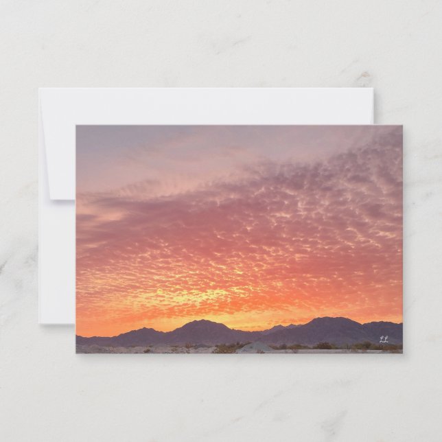 Farbiger Sonnenaufgang Mitteilungskarte (Vorderseite)