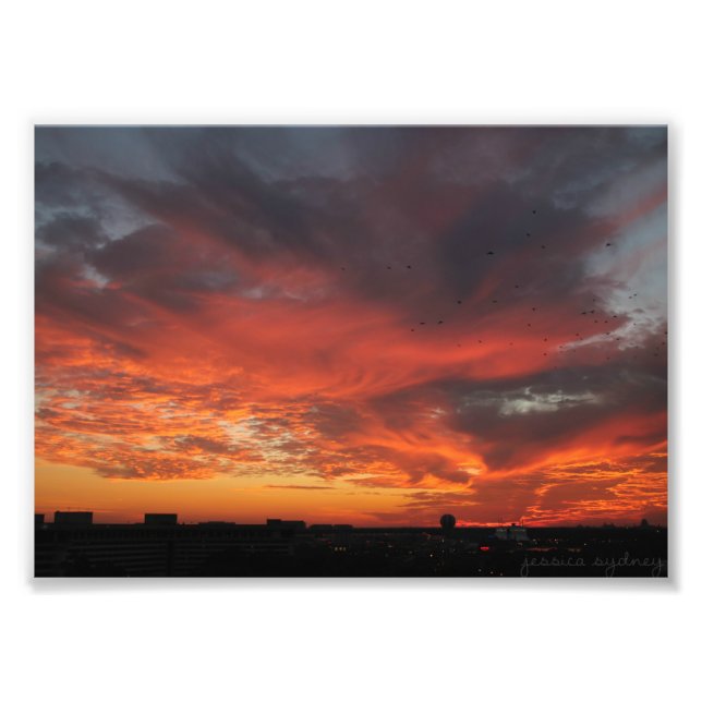 Farbiger Sonnenuntergang Fotodruck (Vorne)
