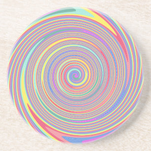 Farbiger Spiralwirbel Untersetzer
