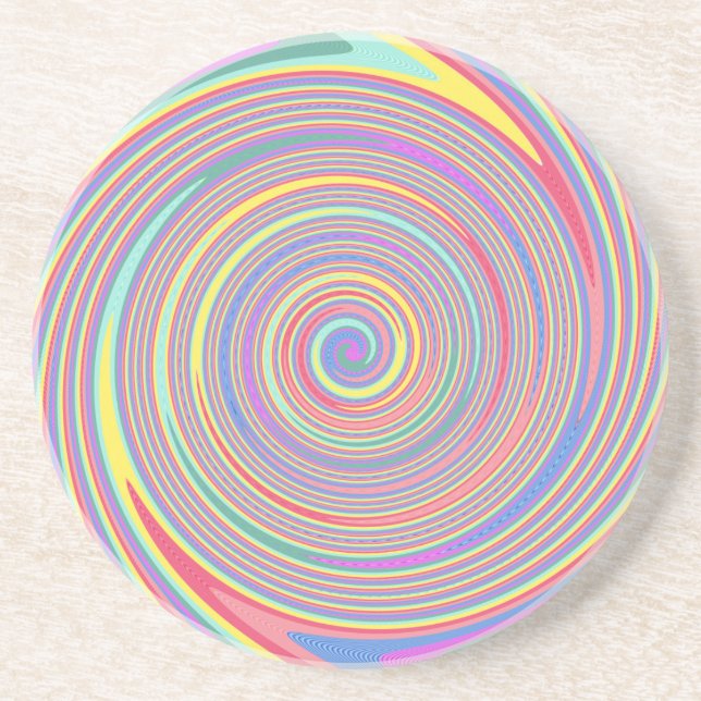Farbiger Spiralwirbel Untersetzer (Vorne)