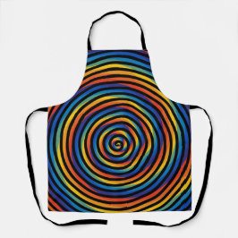 Farbiger Spiralwirl Schürze