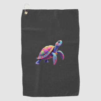 Farbiger Splash Eastern Box Turtle (4) Golfhandtuch