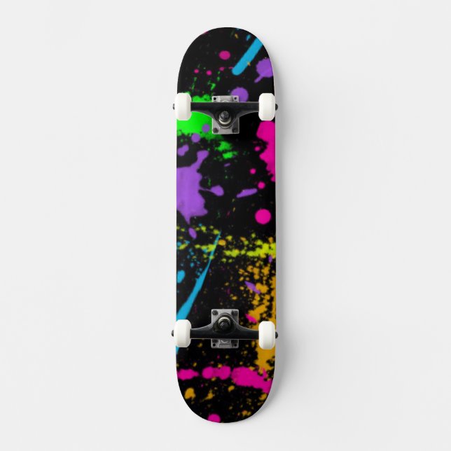 Farbiger Splash Skateboard (Vorderseite)