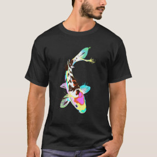 Farbiger Spritzer Japanischer Fisch Koi Karpfen T-Shirt
