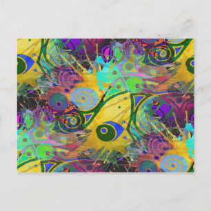 farbiger Spritzer Postkarte
