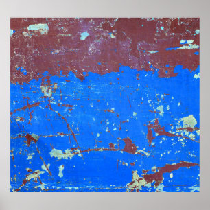 Farbiger Stahlrost: abstrakte Textur Poster