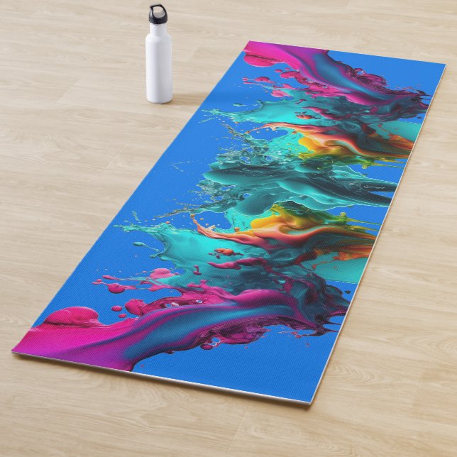 Farbiger stilvoller Farbspritzer Yogamatte (Beispiel)
