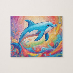 Farbiger Süßer Delfin