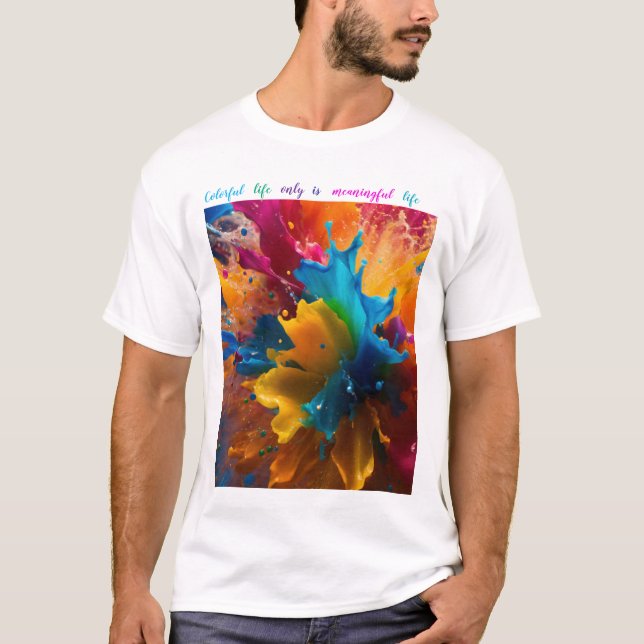 Farbiger T - Shirt (Vorderseite)