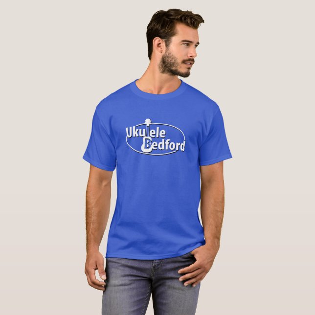 Farbiger T - Shirt Ukulele-Bedfords Dunkelheit (Vorne ganz)