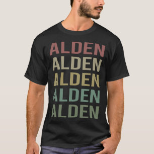 Farbiger Text Art - Name Alden T-Shirt