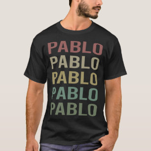Farbiger Text Art - Pablo Name T-Shirt