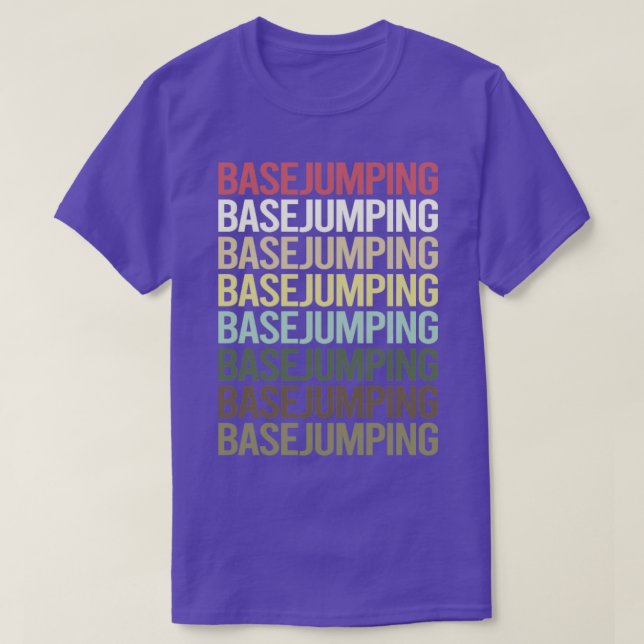 Farbiger Text Base-Jumping T-Shirt (Design vorne)