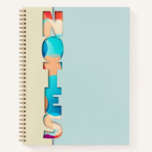 Farbiger Text Notizbuch
