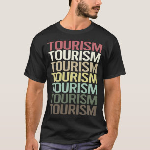 Farbiger Text Tourismus T-Shirt