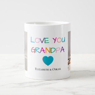 Farbiger Text und benutzerdefiniertes Foto "Liebe  Jumbo-Tasse