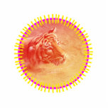 Farbiger Tiger Freistehende Fotoskulptur<br><div class="desc">Farbiger Tiger</div>