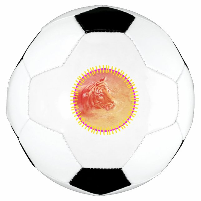 Farbiger Tiger Fußball (Vorderseite)