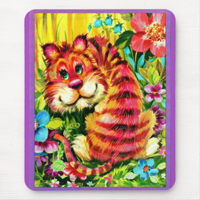 farbiger Tiger Mousepad (Vorne)