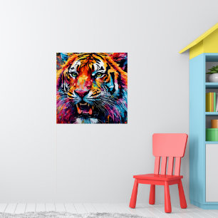 Farbiger Tiger Poster