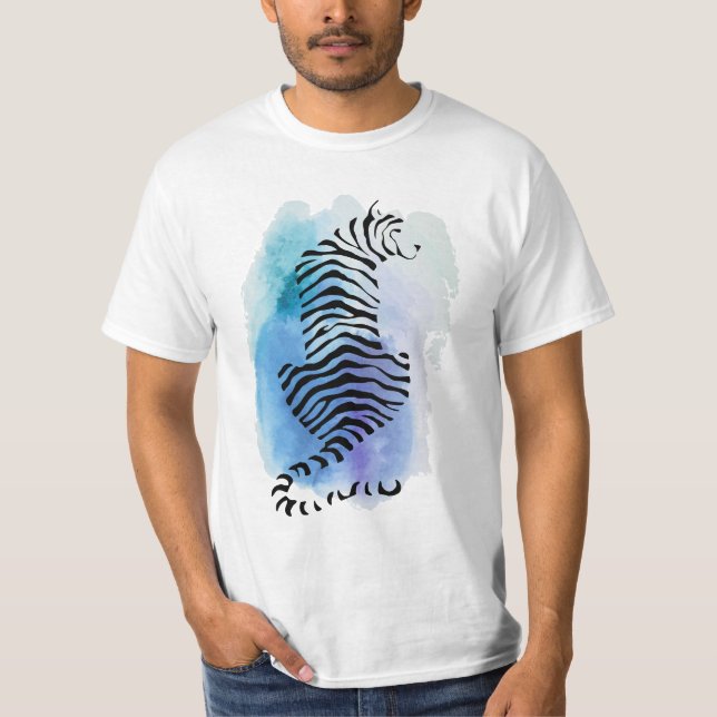 Farbiger Tiger T-Shirt (Vorderseite)