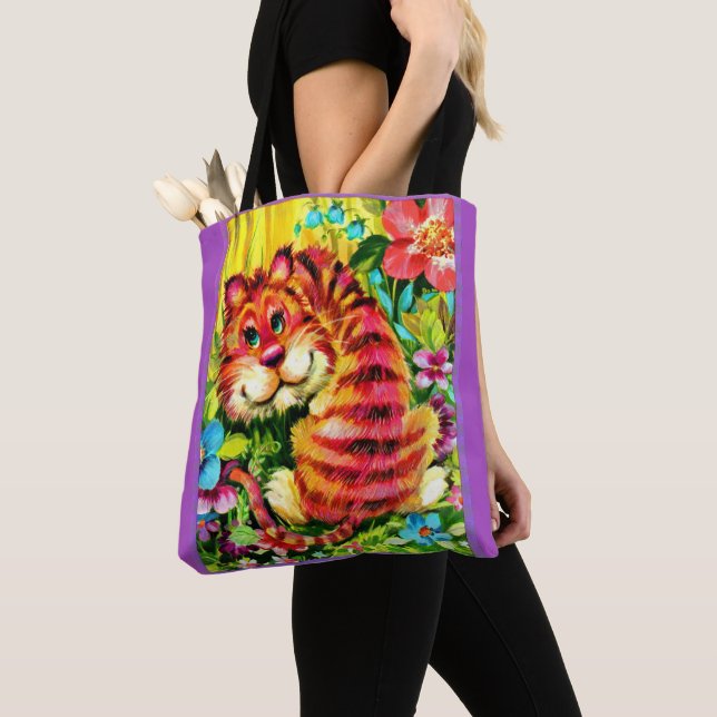 farbiger Tiger Tasche (Von Nahem)