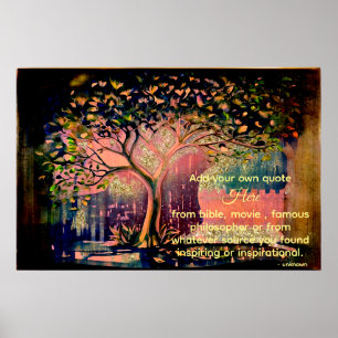 *~* Farbiger Tree AP81 Artistic Ethereal DIY Zitat Poster