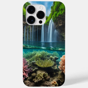 Farbiger tropischer Wasserfall Case-Mate iPhone 14 Pro Max Hülle