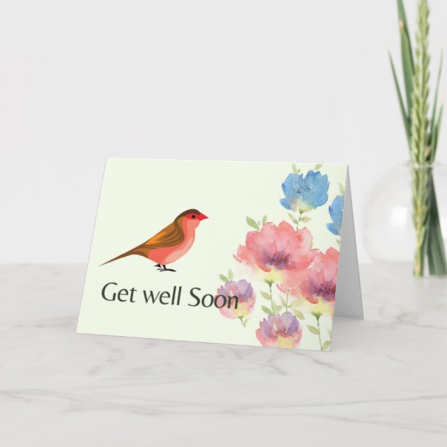 farbiger Vogel Feiertagskarte (Vorderseite)