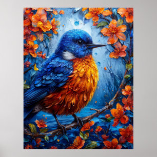 Farbiger Vogel Poster