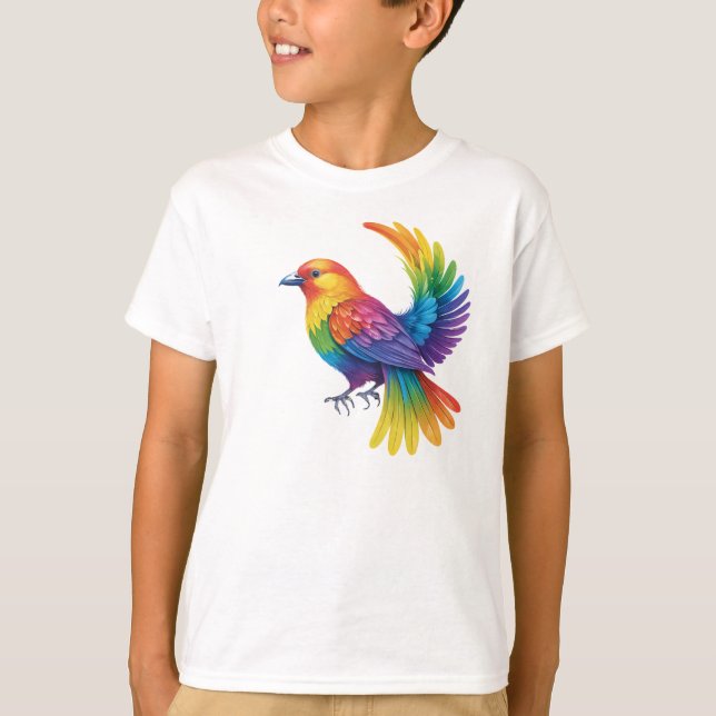 Farbiger Vogel T-Shirt (Vorderseite)
