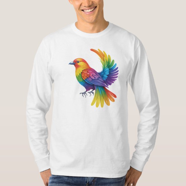 Farbiger Vogel T-Shirt (Vorderseite)