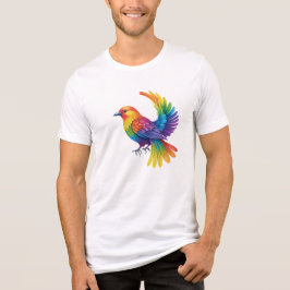 Farbiger Vogel Tri-Blend Shirt