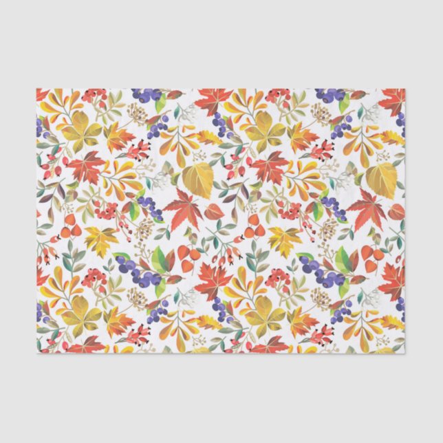 Farbiger Wasserfarbenfall / Herbstblättern Seidenpapier (Vorderseite)