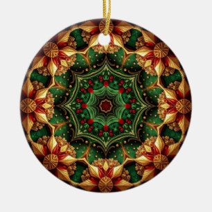Farbiger Weihnachten Keramik Ornament
