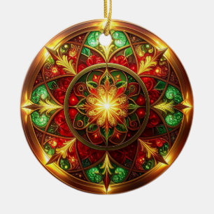 Farbiger Weihnachten Keramik Ornament