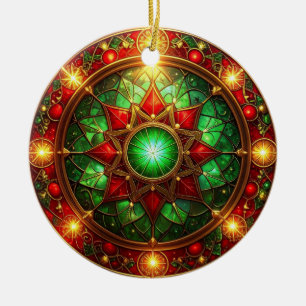 Farbiger Weihnachten Keramik Ornament