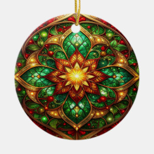 Farbiger Weihnachten Keramik Ornament