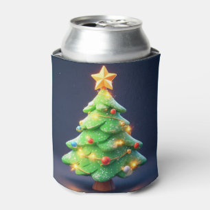 Farbiger Weihnachtsbaum, dekoriert mit Lichtern Dosenkühler
