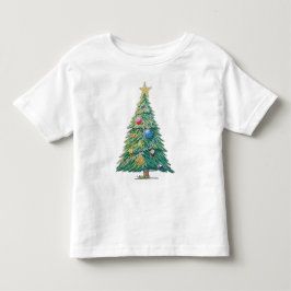 Farbiger Weihnachtsbaum Kleinkind T-shirt
