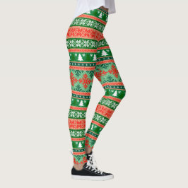 Farbiger WeihnachtsStrick Leggings