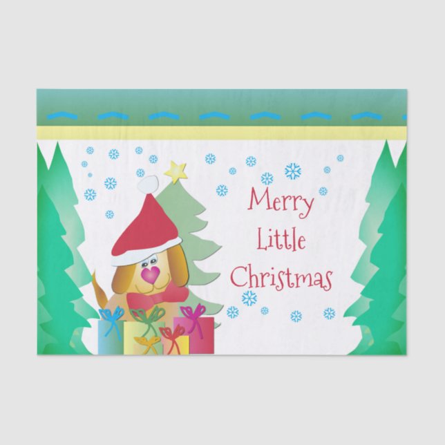 Farbiger Welpenhund Seidenpapier (Vorderseite)