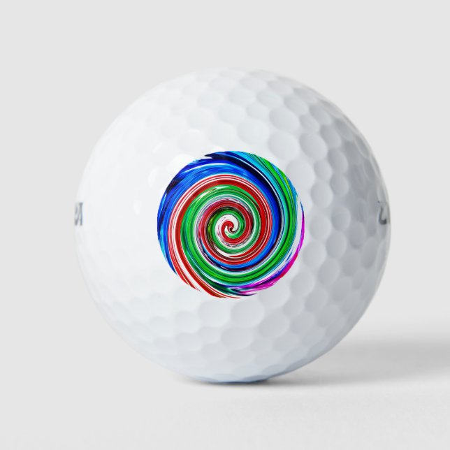 Farbiger Wirbelsturm Golfball (Vorderseite)