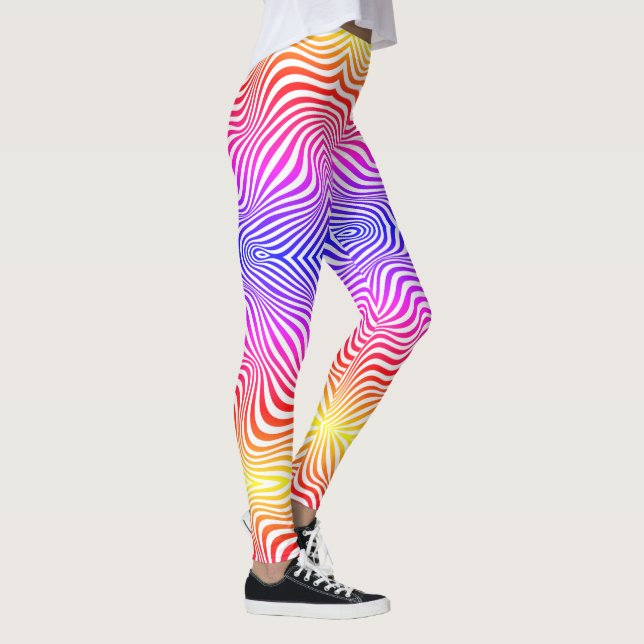 Farbiger Zebradruck Leggings (Rechts)