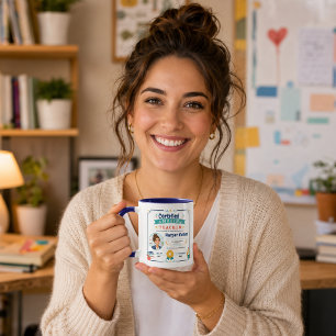 Farbiger Zertifizierter Erstaunlicher Lehrerpreis  Tasse