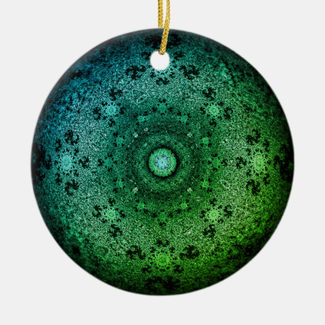 Farbiges 3D-Muster Keramik Ornament (Vorne)