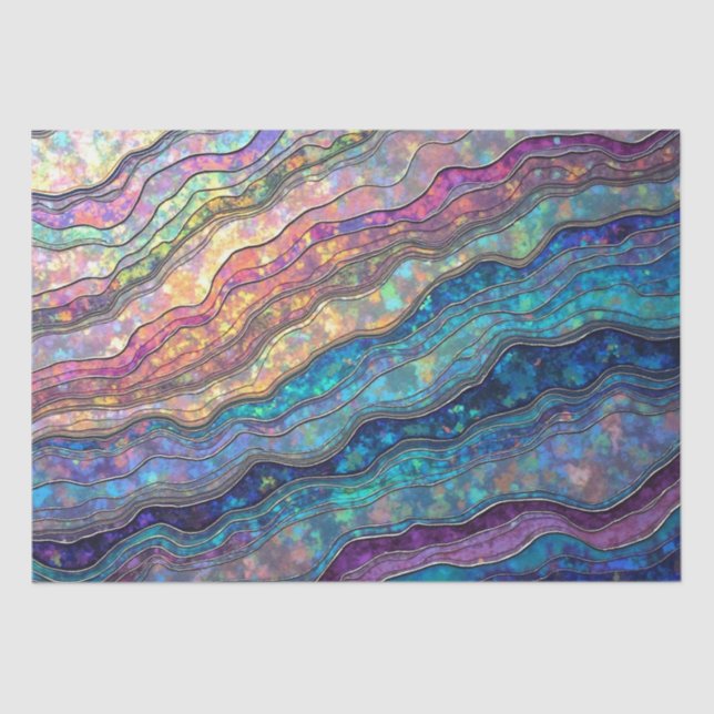 Farbiges Abalone Ripples Tissue Paper Seidenpapier (Vorderseite)
