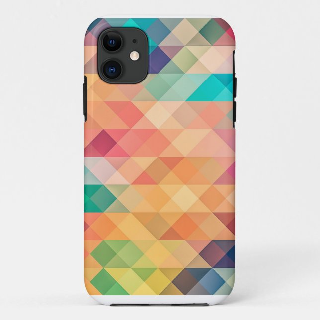Farbiges Abstrakt geometrisches Muster Case-Mate iPhone Hülle (Rückseite)